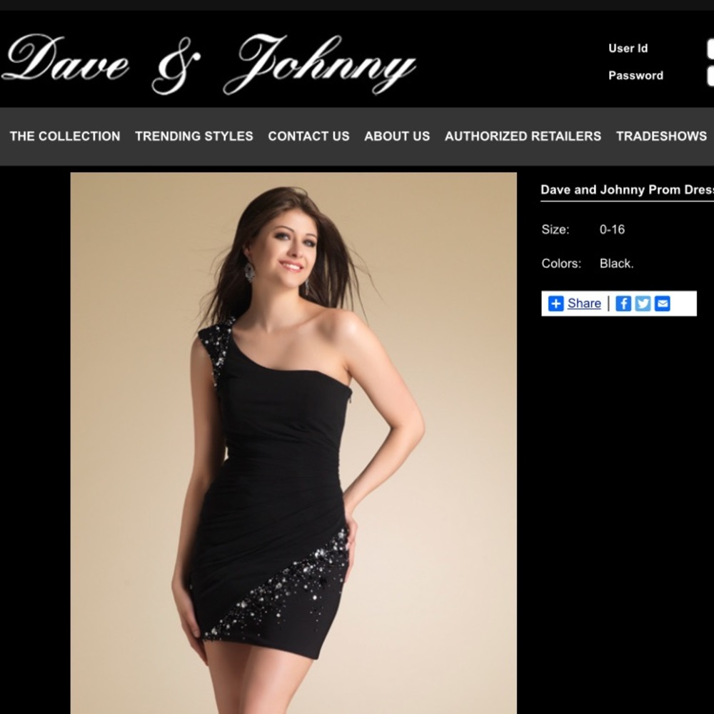 NEVER WORN Dave & Johnny Black Prom Dress